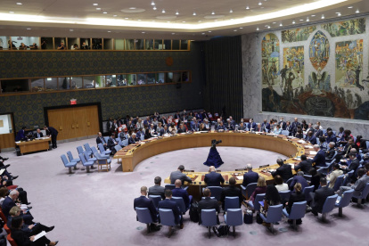 El Secretario General de las Naciones Unidas, Antonio Guterres, habla durante una reunión de alto nivel del Consejo de Seguridad de las Naciones Unidas.