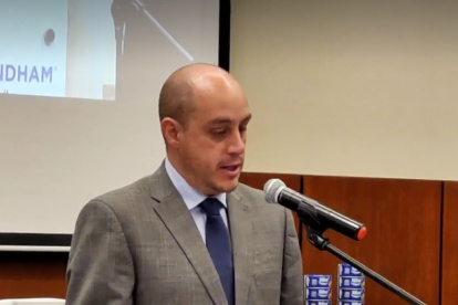 Autoridad.- Julio José Prado, ministro de Producción, en la celebración por el Día Mundial del Atún, en Guayaquil.