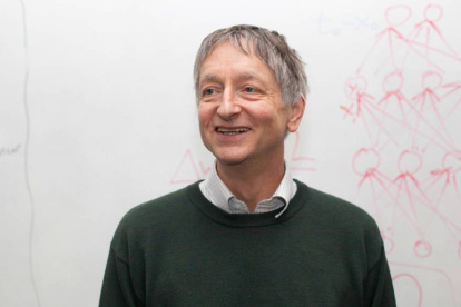 Geoffrey Hinton, en una imagen de 2017, cuando recibió el Premio Fronteras del Conocimiento de la Fundación BBVA.