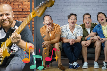 El "Jefe" Vergara y los actores Alejandro Fajardo, Juan Carlos Román, José Andrés Caballero y Víctor Aráuz tienen mucho que contar y cantar en estos días.