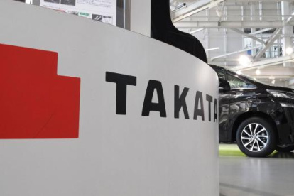Empresa.- El logo de la cerrada compañía Takata.