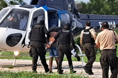 El sospechoso fue trasladado la tarde del sábado 5 de mayo de 2023.