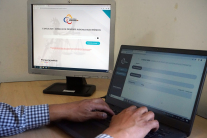 Inconvenientes. Uno de los reparos que presentaron los abogados fue la imposibilidad para poder imprimir.