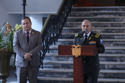 Anuncio. La declaración de prensa de ayer no duró más de cinco minutos en el Palacio de Carondelet.