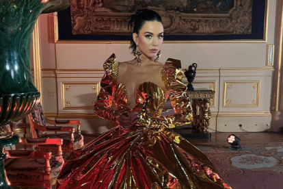 Katy Perry antes de su concierto.