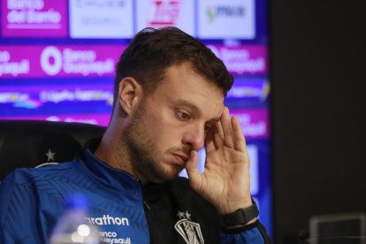 Marín Anselmi en la rueda de prensa.