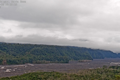 El Instituto registró presencia de nubes alrededor del coloso Sangay.