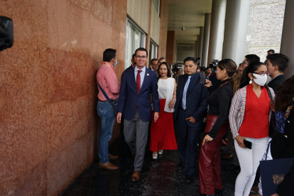 El secretario Jurídico, Juan Pablo Ortiz, estuvo este 11 de mayo en la Asamblea para la entrega de la nueva reforma tributaria.