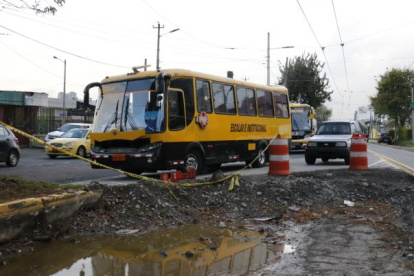 Antes. Así estaba la avenida previo a los trabajos