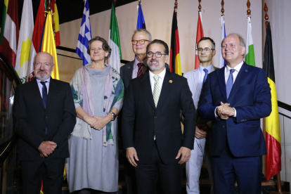 Frédéric Desagneaux, Caterina Bertolini, PhilippSchauer, Miklos Tamas, Gustavo Manrique y Charles-Michel Geurts.