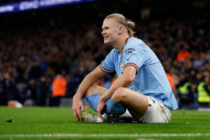 El delantero del Manchester City logró un nuevo premio.-