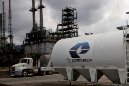 Empresa. Un camión transporta hidrocarburo de EP Petroecuador.
