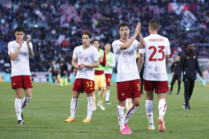 Los jugadores del Roma apenas consiguieron un empate