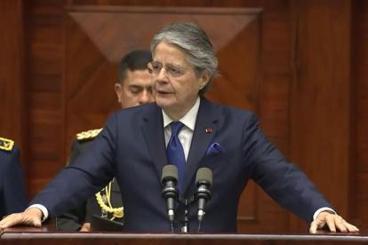 El presidente Guillermo Lasso compareció ante la Asamblea Nacional parar defenderse por el juicio político que hay en su contra