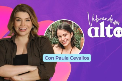 Paula Cevallos en un episodio de Vibrando Alto.