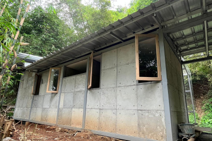 Alzado trasero del prototipo de vivienda. Muhammad Arief Irfan. Imagen cedida por Scientific Reports.