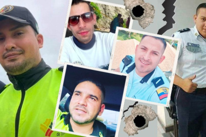 Collage del agente de tránsito asesinado