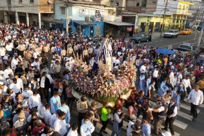 Hecho. Una peregrinación mariana que se dio en la ciudad.