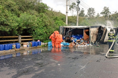 Hora. El siniestro se reportó a las 14:00 en el norte de Quito