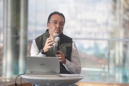 Pabel Muñoz, alcalde de Quito, dio su primer informe desde el Parque del Agua.