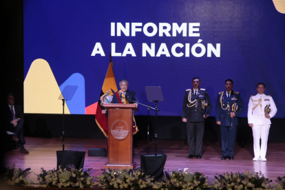 Guillermo Lasso da su informe a la nación en Quito.