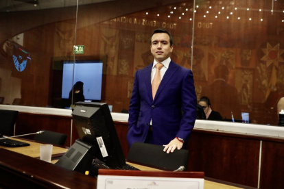 Daniel Noboa, hijo de Álvaro Noboa, anuncia su candidatura.