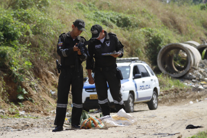 Hallazgo. Los restos encontrados en sacos de yute pertenecerían a Elvis Carrasco Cheme.
