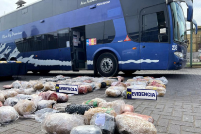 Una foto referencial sobre el decomiso de droga a la este red en Chile