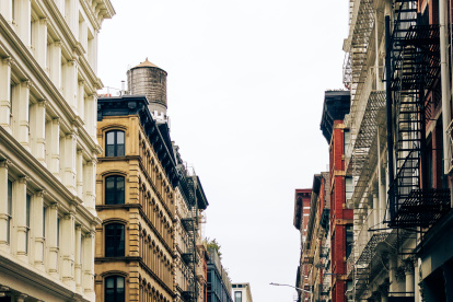 Panorama. Una estación de bicicletas en una de las calles de Nueva York. Un paisaje que se ha vuelto común.