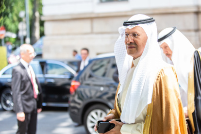 Reunión. El arribo de los ministros de Petróleo y Energía de la alianza OPEP+ a la cita en Viena.