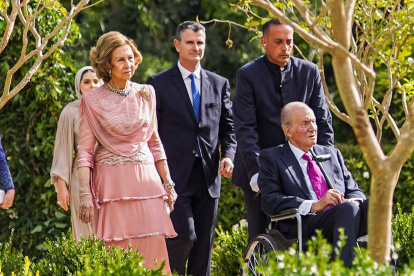 Juan Carlos con la reina Sofía.