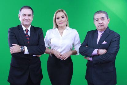 Steeven Macías, Cinthya Naveda y Javier Segarra.