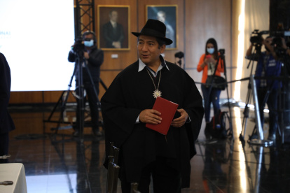 El exasambleísta Salvador Quishpe fue el primer precandidato que propuso un sector de Pachakutik