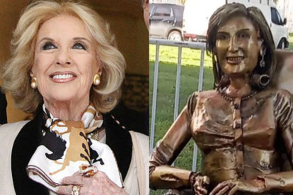 Mirtha Legrand se mostró molesta por la escultura.