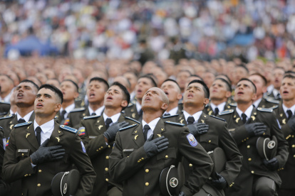 Ceremonia. Los nuevos uniformados se graduaron este 9 de junio de 2023.