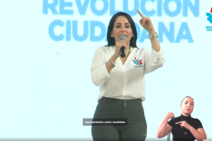 Luisa González, la aspirante presidencia por la Revolución Ciudadana.