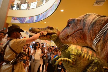 La exposición "Dinosaurios sueltos" causó sensación en el City Mall. La actividad duró 6 días.