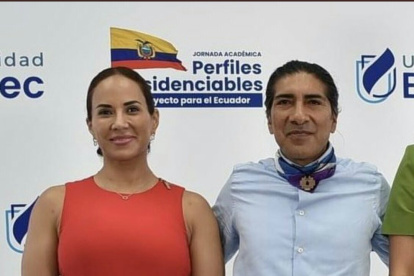 Precandidatos. Nory Pinela y Yaku Pérez, precandidatos.