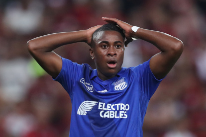 de



Soccer Football - Copa Libertadores - Round of 16 - Second leg - Flamengo v Emelec - Maracana Stadium, Rio de Janeiro, Brazil - July 31, 2019 Emelec"s Bryan Carabali reacts REUTERS/Ricardo Moraes SOCCER-LIBERTADORES-FLA-EME.