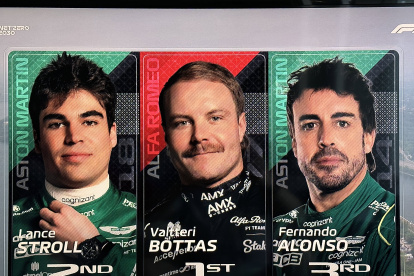 Bottas quedó primero, le siguieron Stroll y Alonso.