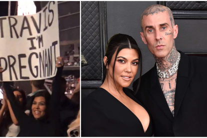 Kourtney Kardashian y Travis Barker, una de las parejas más queridas de la farándula internacional.