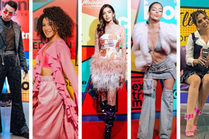 Álex Vizuete, Yilda Banchón, Natalia  Ormeño, Frida Contreras y Emma Guerrero.