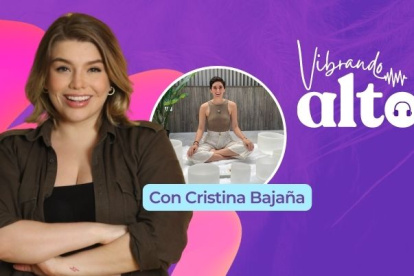 Cristina Bajaña en un episodio de Vibrando Alto.