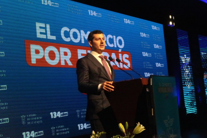 Miguel Ángel González durante su discurso.