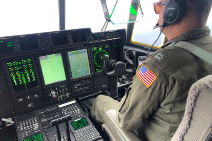 Fotografía cedida por la Guardia Costera de EE.UU. que muestra el sitio durante la búsqueda en curso del sumergible Titán, el 21 de junio de 2023.