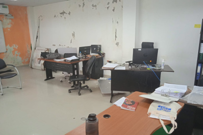 Afectaciones del sismo en el edificio del Gad Cantonal de Muisne, epicentro del movimiento telúrico.