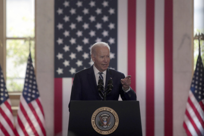 El presidente estadounidense, Joe Biden, pronuncia un discurso sobre política económica -denominada "Bidenomics", este 28 de junio de 2023.