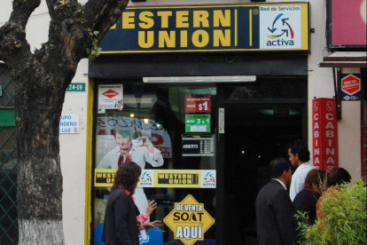 Agencia de Wester Union. Se cobrará ISD si los giros superan los $ 1.000 quincenales.