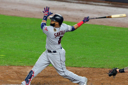 Los batazos de Santana ayudaron a la victoria de su equipo.