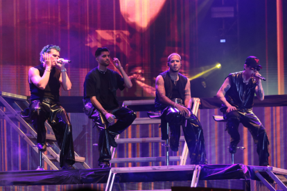 Los integrantes de CNCO en su último concierto en Guayaquil.